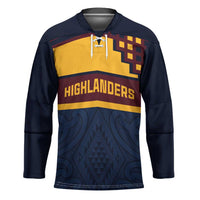 New Zealand Rugby Pacific Custom Hockey Jersey Kahupeka Retro 2025 Taniko Motif LT9 Unisex Blue - Polynesian Pride