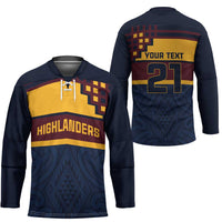 New Zealand Rugby Pacific Custom Hockey Jersey Kahupeka Retro 2025 Taniko Motif LT9 - Polynesian Pride