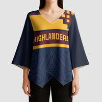 New Zealand Rugby Pacific Custom Kimono Sleeve Blouse Kahupeka Retro 2025 Taniko Motif - Polynesian Pride