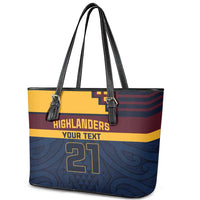 New Zealand Rugby Pacific Custom Leather Tote Bag Kahupeka Retro 2025 Taniko Motif