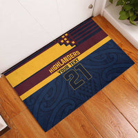 New Zealand Rugby Pacific Custom Rubber Doormat Kahupeka Retro 2025 Taniko Motif