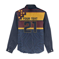 New Zealand Rugby Pacific Custom Women Casual Shirt Kahupeka Retro 2025 Taniko Motif