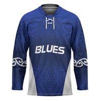 New Zealand Rugby Pacific Custom Hockey Jersey Kahurangi Auckland All Blue LT9 Unisex Blue - Polynesian Pride