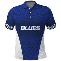 New Zealand Rugby Pacific Custom Polo Shirt Kahurangi Auckland All Blue