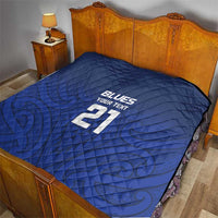New Zealand Rugby Pacific Custom Quilt Kahurangi Auckland All Blue