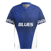New Zealand Rugby Pacific Custom Rugby Jersey Kahurangi Auckland All Blue LT9 Blue - Polynesian Pride