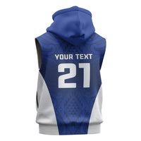 New Zealand Rugby Pacific Custom Sleeveless Zip Hoodie Kahurangi Auckland All Blue LT9 - Polynesian Pride