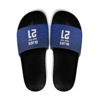 New Zealand Rugby Pacific Custom Slide Sandals Kahurangi Auckland All Blue - Polynesian Pride
