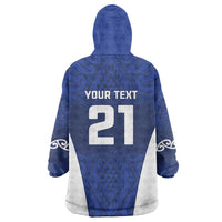 New Zealand Rugby Pacific Custom Wearable Blanket Hoodie Kahurangi Auckland All Blue