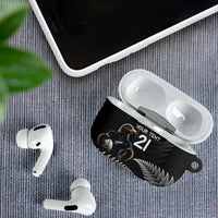 New Zealand Rugby Custom AirPods Case Glory Be To Black Silver-fern - Polynesian Pride