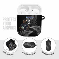 New Zealand Rugby Custom AirPods Case Glory Be To Black Silver-fern - Polynesian Pride