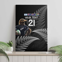 New Zealand Rugby Custom Canvas Wall Art Glory Be To Black Silver-fern - Polynesian Pride