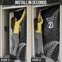 New Zealand Rugby Custom Door Cover Glory Be To Black Silver-fern - Polynesian Pride