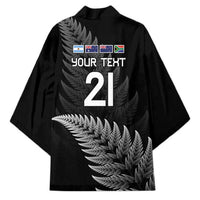 New Zealand Rugby Custom Kimono Glory Be To Black Silver-fern - Polynesian Pride