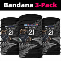 New Zealand Rugby Custom Neck Gaiter Glory Be To Black Silver-fern - Polynesian Pride