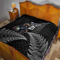 New Zealand Rugby Custom Quilt Glory Be To Black Silver-fern - Polynesian Pride
