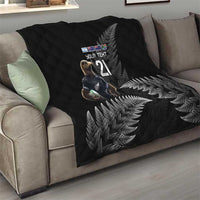 New Zealand Rugby Custom Quilt Glory Be To Black Silver-fern - Polynesian Pride