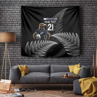 New Zealand Rugby Custom Tapestry Glory Be To Black Silver-fern - Polynesian Pride