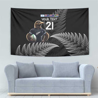 New Zealand Rugby Custom Tapestry Glory Be To Black Silver-fern - Polynesian Pride
