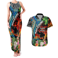 Hawaii Strong Maui Wildfire Couples Matching Tank Maxi Dress and Hawaiian Shirt Pray For Lahaina Maui LT9 Black - Polynesian Pride