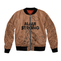 Hawaii Strong Maui Wildfire Bomber Jacket No1 LT9 Unisex Gold - Polynesian Pride