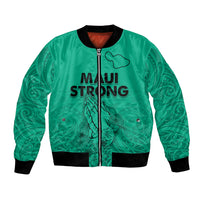 Hawaii Strong Maui Wildfire Bomber Jacket No2 LT9 Unisex Green - Polynesian Pride