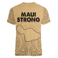 Hawaii Strong Maui Wildfire Women V Neck T Shirt No3 LT9 - Polynesian Pride