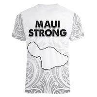 Hawaii Strong Maui Wildfire Women V Neck T Shirt No4 LT9 - Polynesian Pride