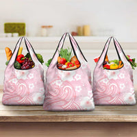 Japan Sakura Floral with Polynesian Vibe Grocery Bag