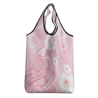 Japan Sakura Floral with Polynesian Vibe Grocery Bag