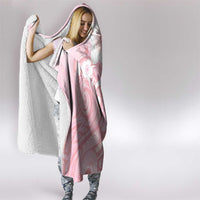 Japan Sakura Floral with Polynesian Vibe Hooded Blanket