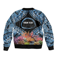 Personalised Nukuoro Micronesia Atoll Bomber Jacket with Pacific Coral Reef