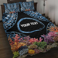 Personalised Nukuoro Micronesia Atoll Quilt Bed Set with Pacific Coral Reef
