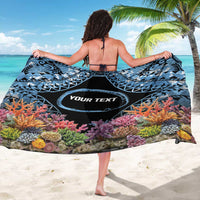 Personalised Nukuoro Micronesia Atoll Sarong with Pacific Coral Reef