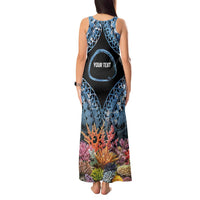 Personalised Nukuoro Micronesia Atoll Tank Maxi Dress with Pacific Coral Reef