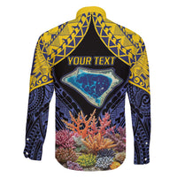 Tokelau Atafu Atoll Personalised Family Matching Off Shoulder Maxi Dress and Hawaiian Shirt Pacific Coral Reef Vibe