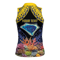 Tokelau Atafu Atoll Personalised Women Sleeveless Polo Shirt Pacific Coral Reef Vibe