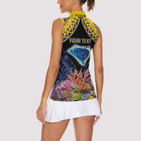 Tokelau Atafu Atoll Personalised Women Sleeveless Polo Shirt Pacific Coral Reef Vibe