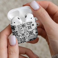 Hawaii Tapa Tribal AirPods Case With Hawaiian Quilt Pattern Black LT9 - Polynesian Pride