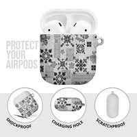 Hawaii Tapa Tribal AirPods Case With Hawaiian Quilt Pattern Black - Polynesian Pride