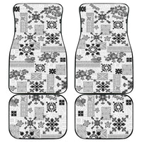 Hawaii Tapa Tribal Car Mats With Hawaiian Quilt Pattern Black LT9 - Polynesian Pride