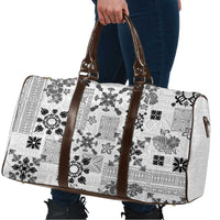 Hawaii Tapa Tribal Travel Bag With Hawaiian Quilt Pattern Black - Polynesian Pride
