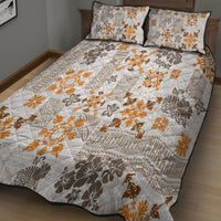 Hawaii Tapa Tribal Quilt Bed Set With Hawaiian Quilt Pattern Gold LT9 - Polynesian Pride