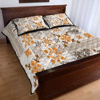 Hawaii Tapa Tribal Quilt Bed Set With Hawaiian Quilt Pattern Gold LT9 - Polynesian Pride