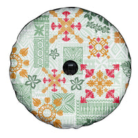 Hawaii Tapa Tribal Spare Tire Cover With Hawaiian Quilt Pattern Green LT9 - Polynesian Pride