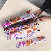Hawaii Tapa Tribal Umbrella With Hawaiian Quilt Pattern Violet - Polynesian Pride