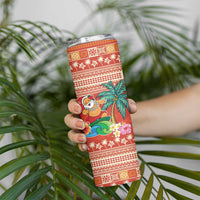Hawaii Mele Kalikimaka Skinny Tumbler Surfing Santa Funny Christmas