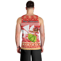 Hawaii Mele Kalikimaka Men Tank Top Santa Claus and Hula Dancing Merry Christmas LT9 - Polynesian Pride