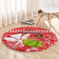 Hawaii Mele Kalikimaka Round Carpet Santa Claus and Hula Dancing Merry Christmas LT9 - Polynesian Pride