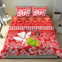 Personalised Hawaii Mele Kalikimaka Bedding Set Santa Claus and Hula Dancing Merry Christmas LT9 - Polynesian Pride